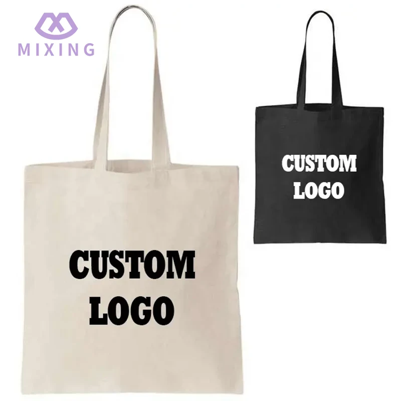 Beg tote kapas dengan logo